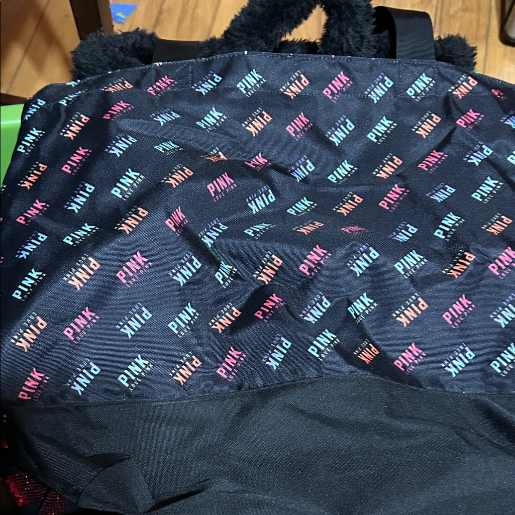 Pink Victorias Secret Multicolor Logo Tote Pink Victorias Secret Multicolor Logo Tote